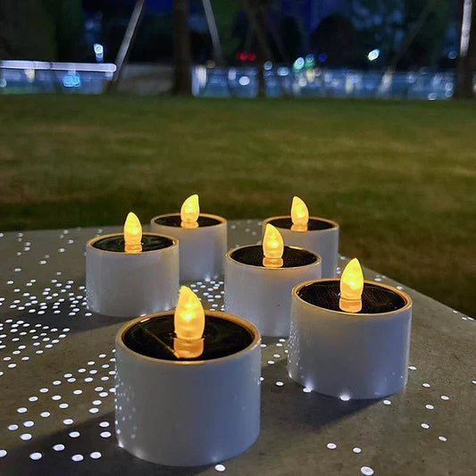 Éclairage extérieur écologique – Bougies solaires décoratives pour jardin