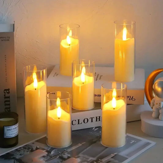 Bougies Électriques Décoratives – Bougies Acryliques Sans Flamme pour Ambiance Intérieure