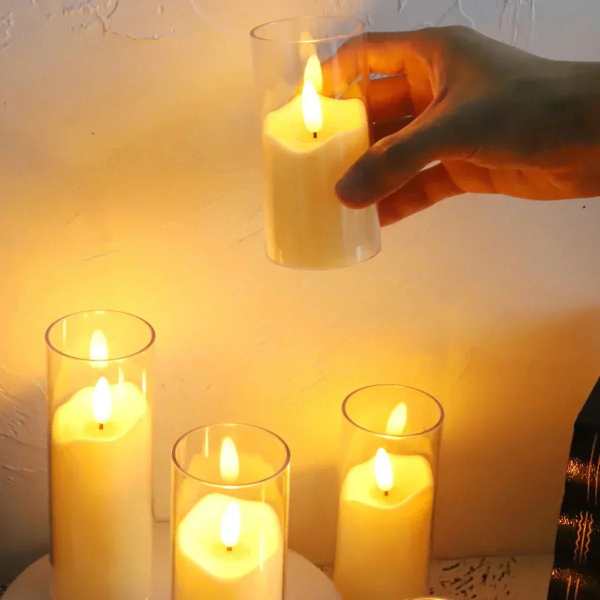 Bougies Électriques Décoratives – Bougies Acryliques Sans Flamme pour Ambiance Intérieure