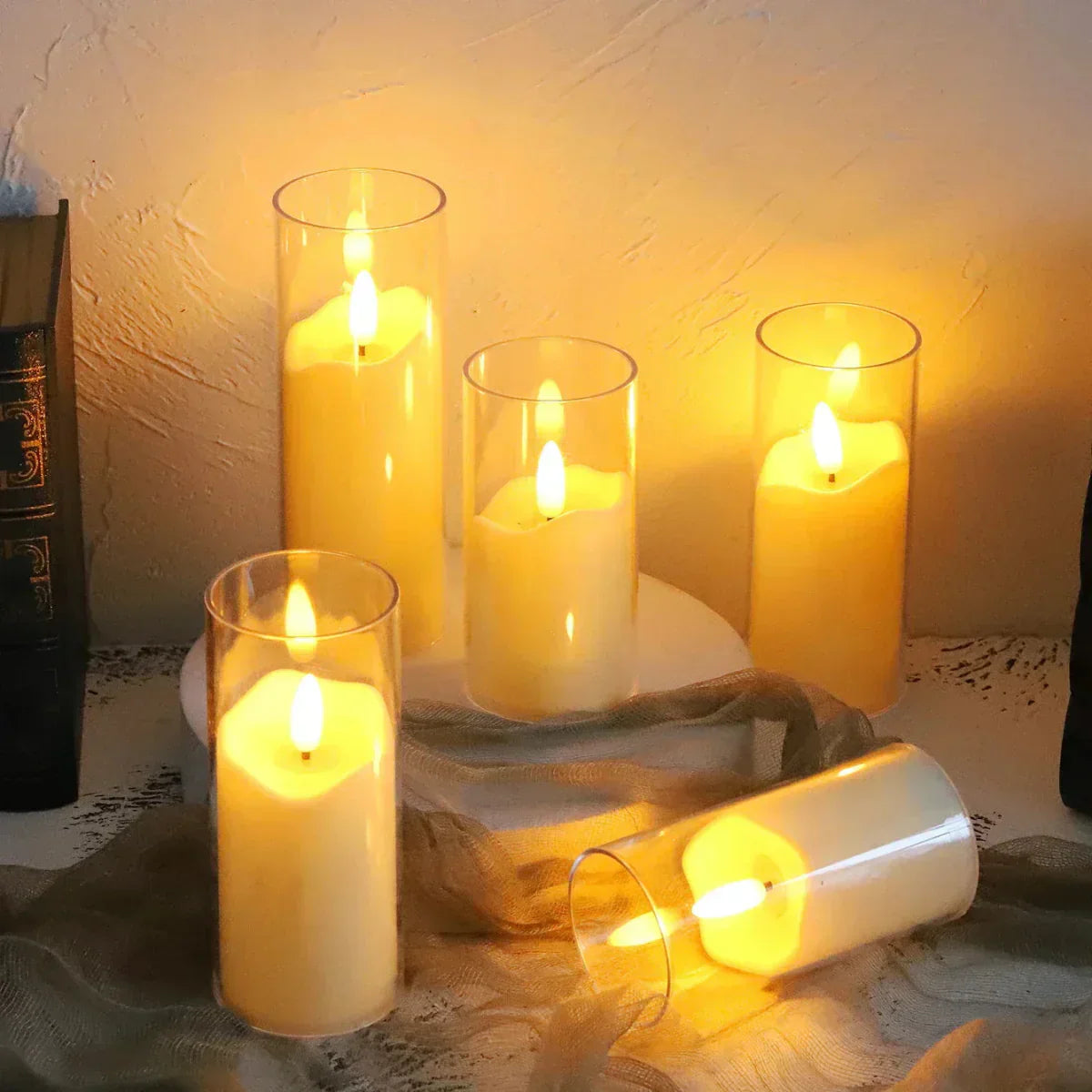 Bougies Électriques Décoratives – Bougies Acryliques Sans Flamme pour Ambiance Intérieure