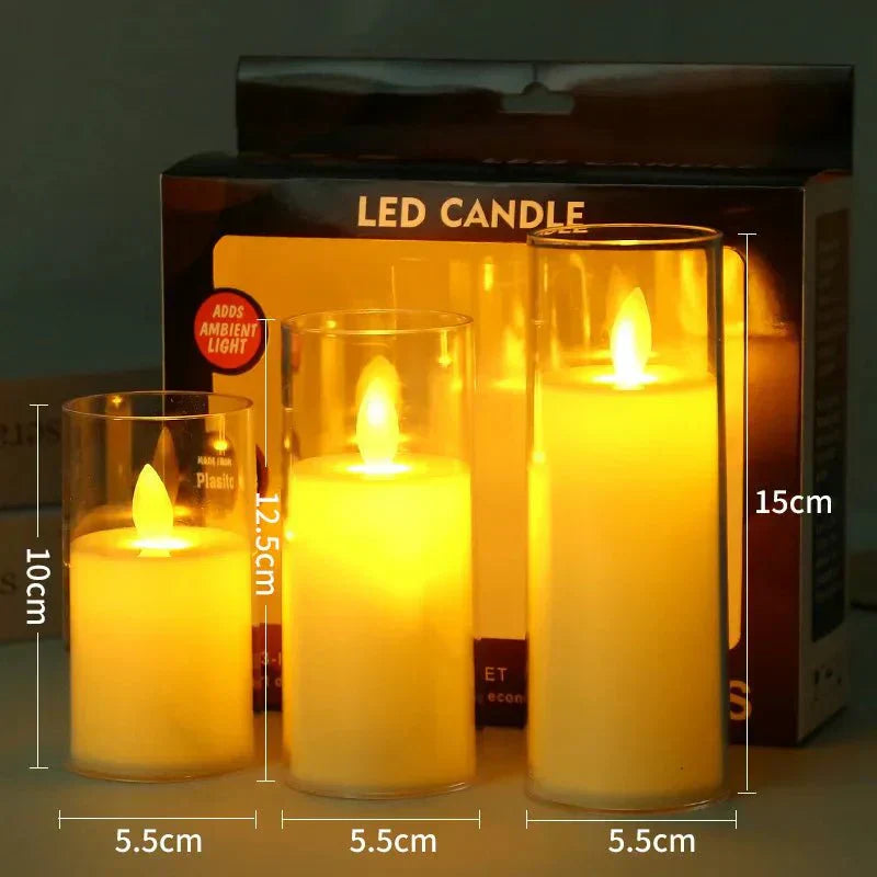 Bougies Électriques Décoratives – Bougies Acryliques Sans Flamme pour Ambiance Intérieure