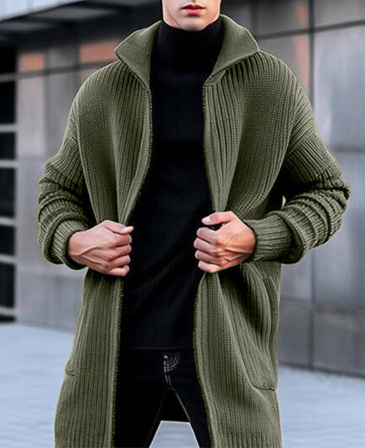 Cardigan long homme – Veste élégante en tricot pour toutes occasions