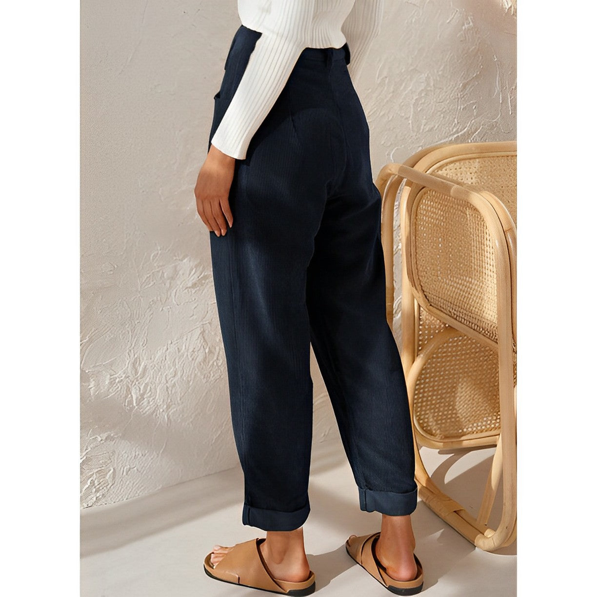 Pantalon velours femme – Pantalon tendance chic et confortable