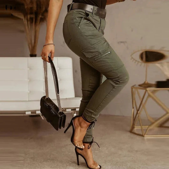 Pantalon cargo femme – Jeans tendance coupe décontractée et confortable