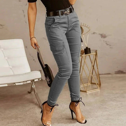 Pantalon cargo femme – Jeans tendance coupe décontractée et confortable