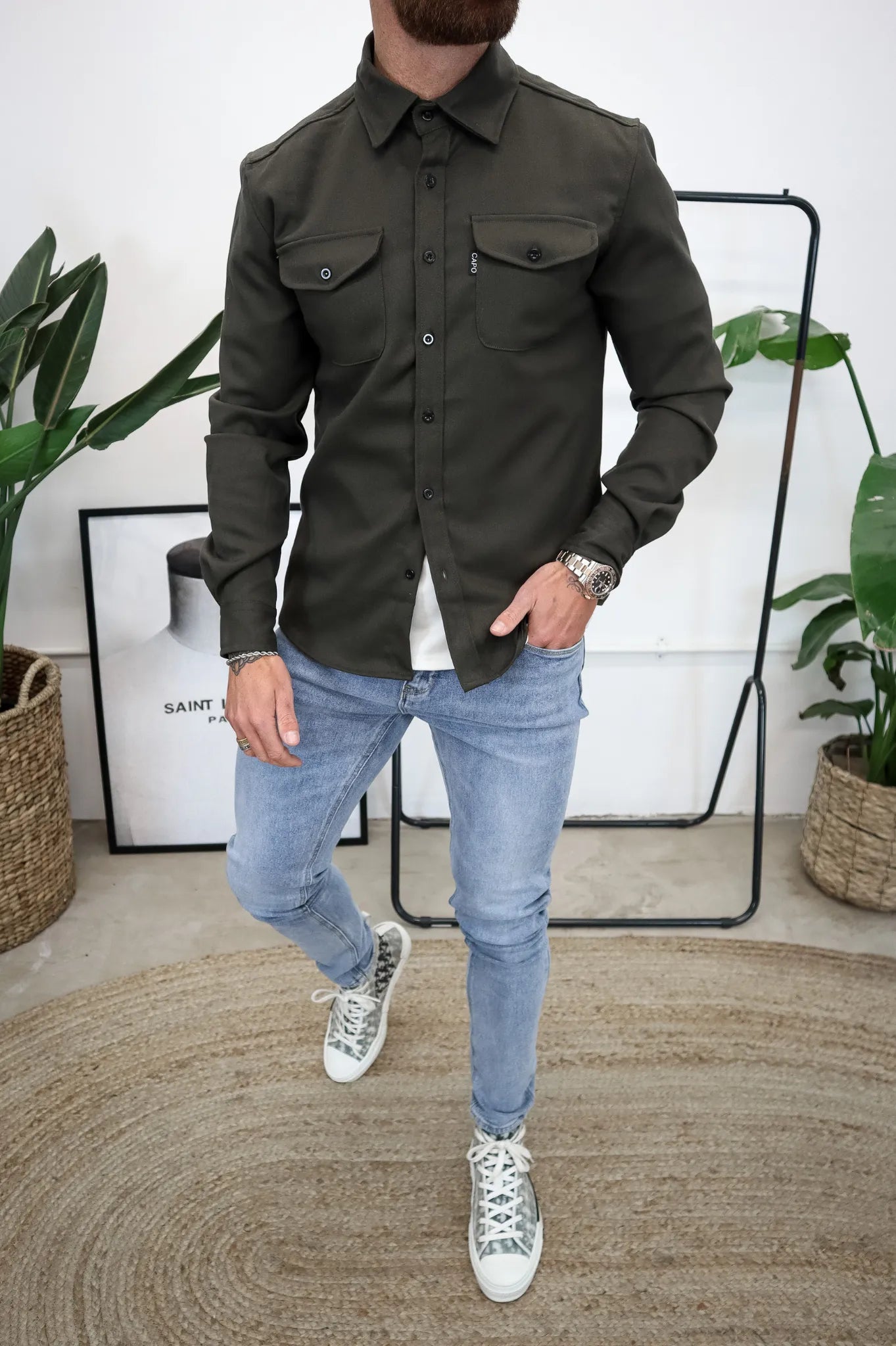 Chemise moderne homme – Veste élégante à manches longues et coupe tendance