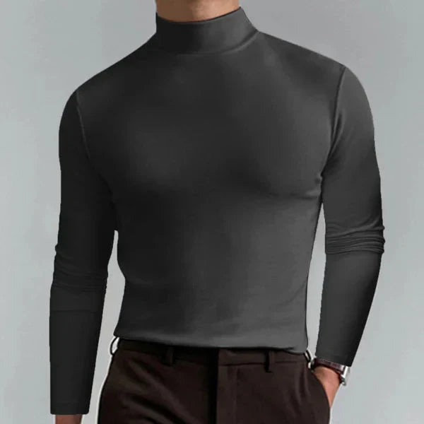 Pull col roulé homme – Pull slim à manches longues élégant et confortable