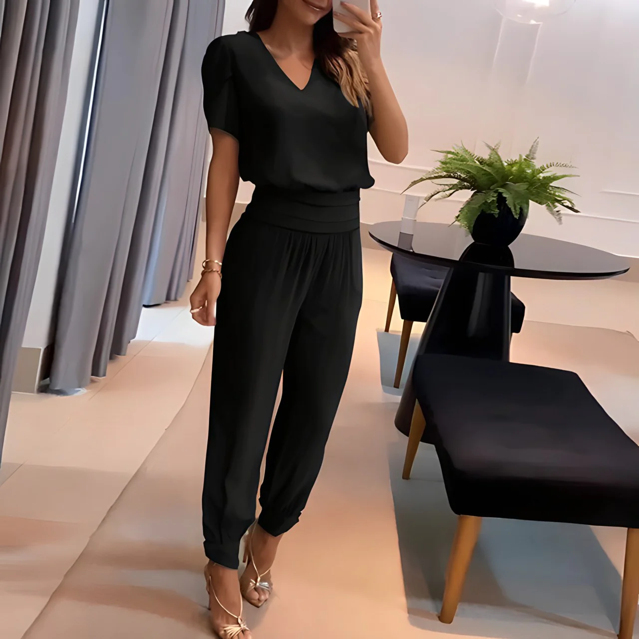 Blouses et pantalons élégants femme – Tenue habillée chic et confortable