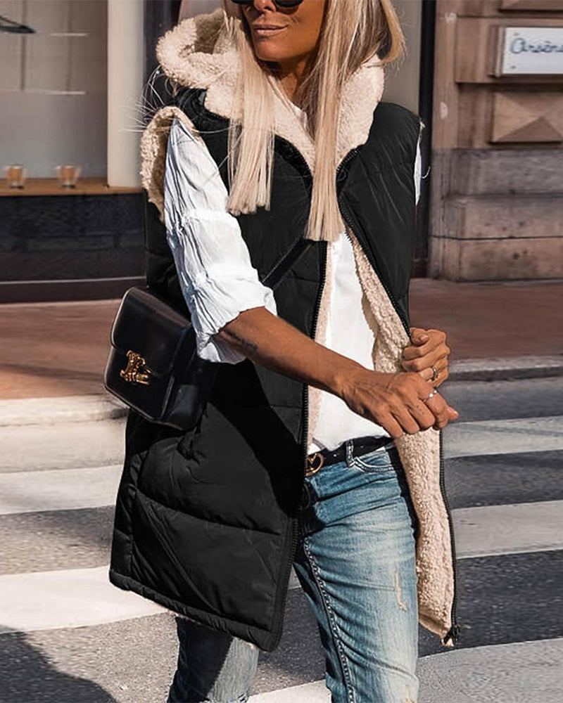 Gilet réversible homme – Veste avec capuche légère et pratique