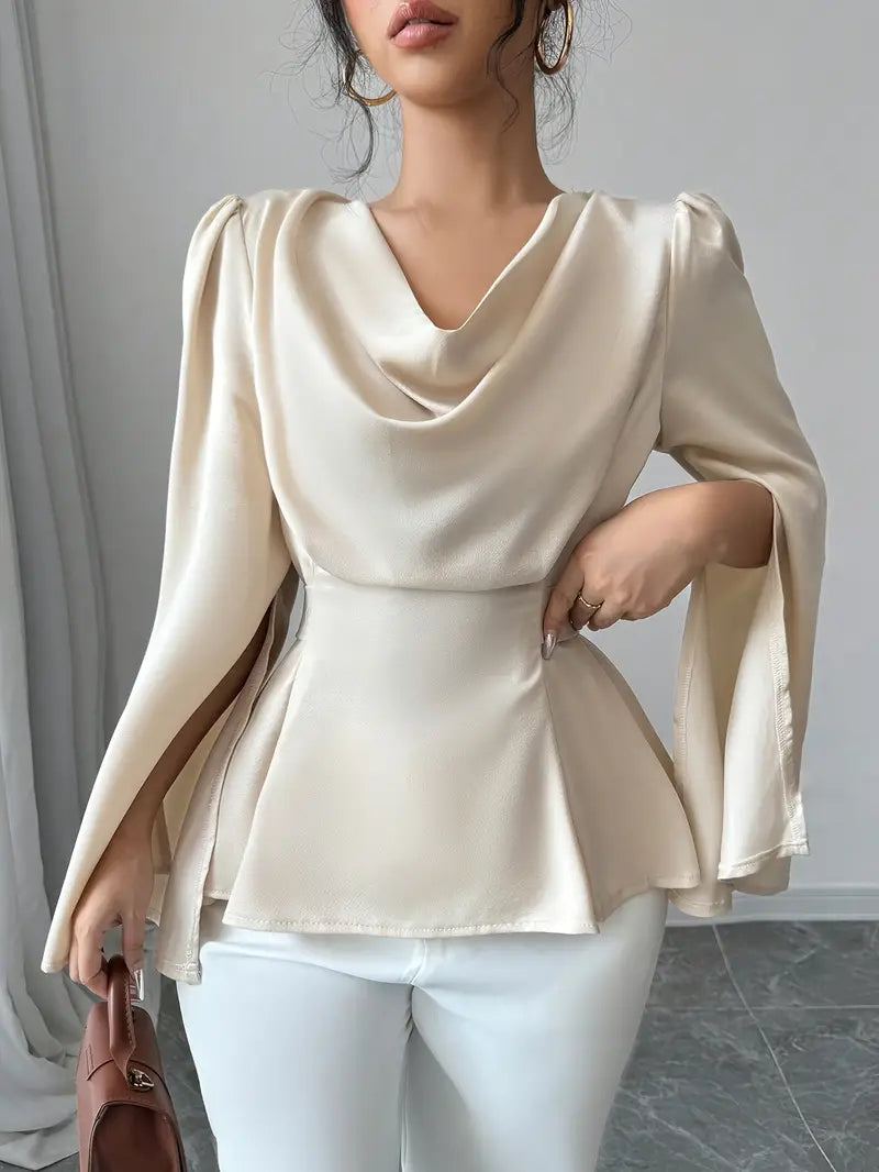 Blouse satin élégante femme – Top chic et fluide pour soirée