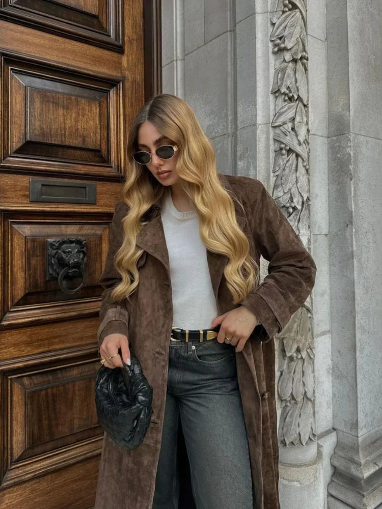 Manteau en daim femme – Veste élégante et chic pour l'hiver