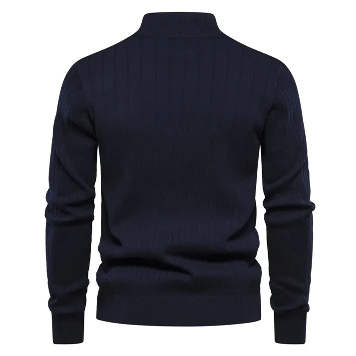 Pull homme demi-fermeture éclair – Pull élégant en coton doux et moderne