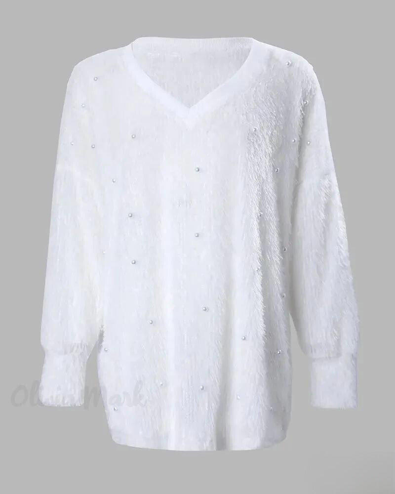 Pull à manches longues femme – Pull confortable en tricot doux et élégant