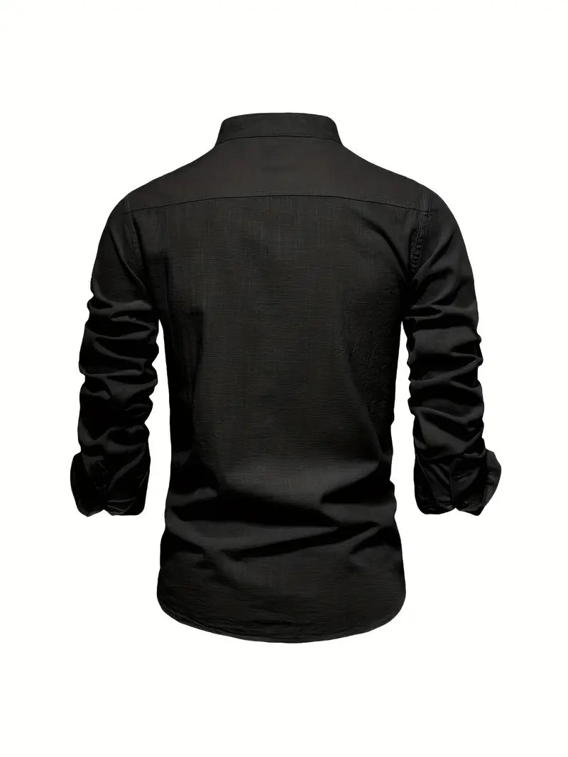 Chemise en lin homme – Chemise élégante à boutons pour été