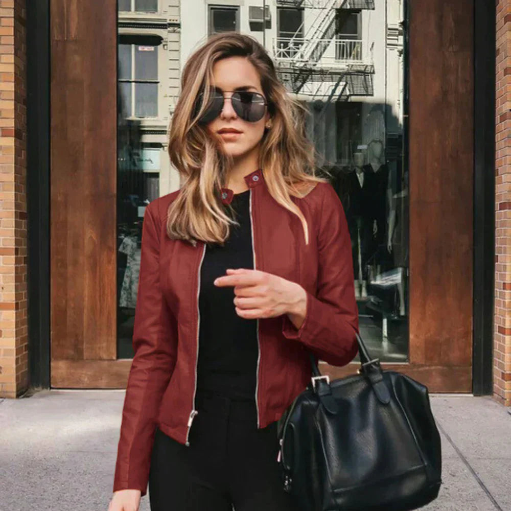 Veste en cuir colorée femme – Veste stylée et tendance pour toutes occasions