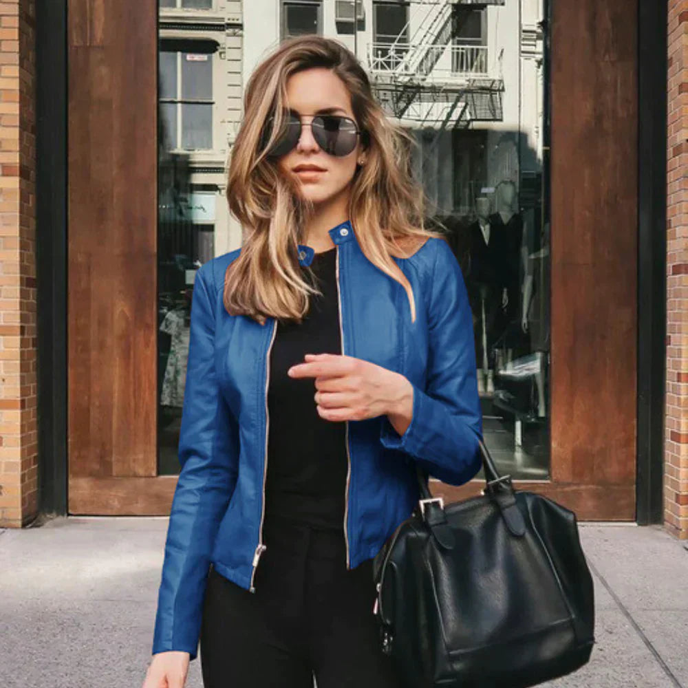 Veste en cuir colorée femme – Veste stylée et tendance pour toutes occasions