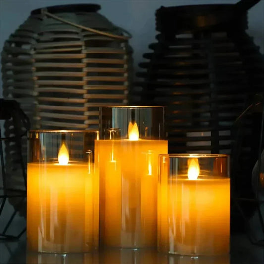 Bougies LED Décoratives – Ensemble de Bougies Clignotantes Éclairage Sûr et Réaliste