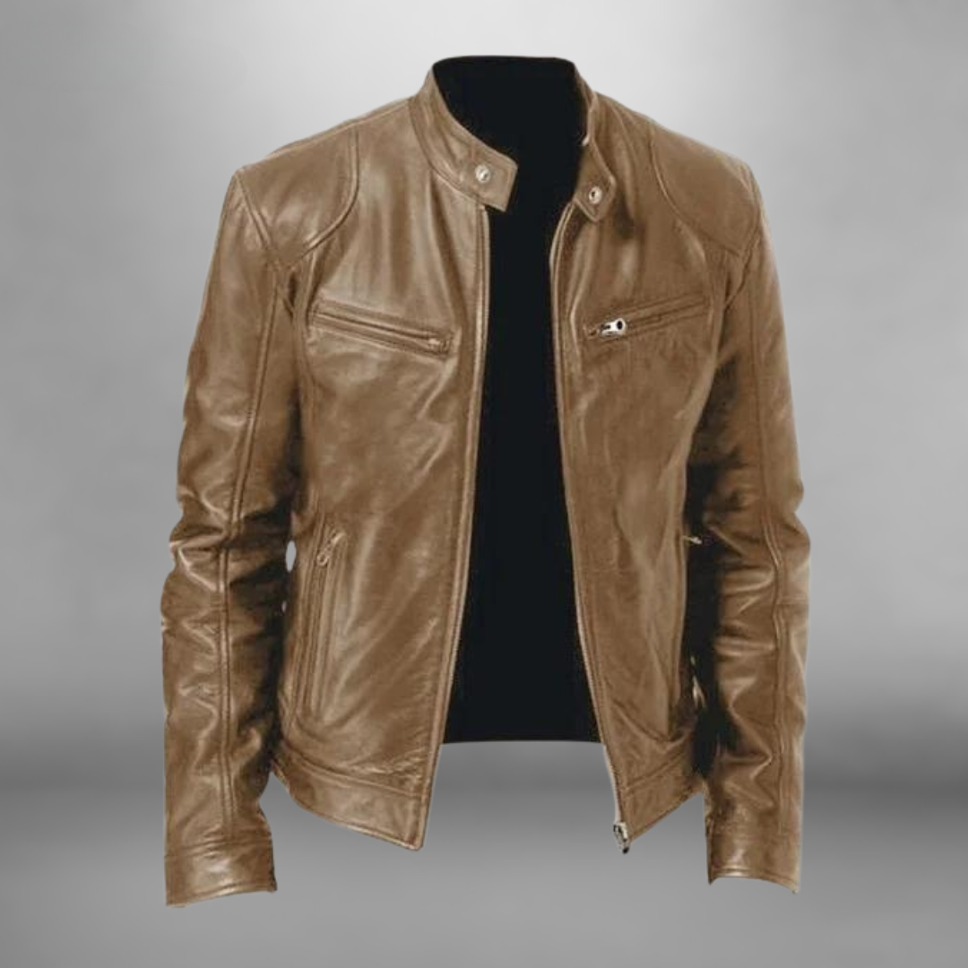 Veste en cuir homme décontractée – Blouson élégant et tendance pour toutes occasions