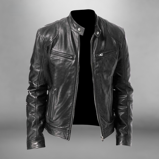 Veste en cuir homme décontractée – Blouson élégant et tendance pour toutes occasions