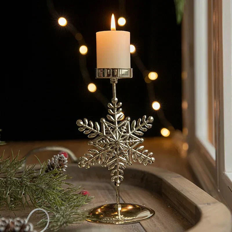 Support bougie chauffe-plat Noël – Décoration arbre étoile festive intérieure