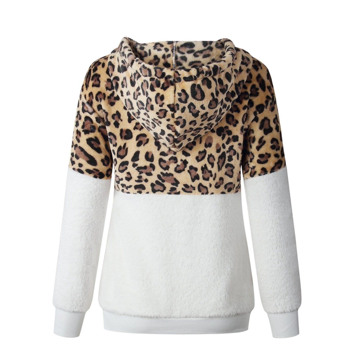 Hoodie chaud femme – Pull douillet motif léopard tendance printemps