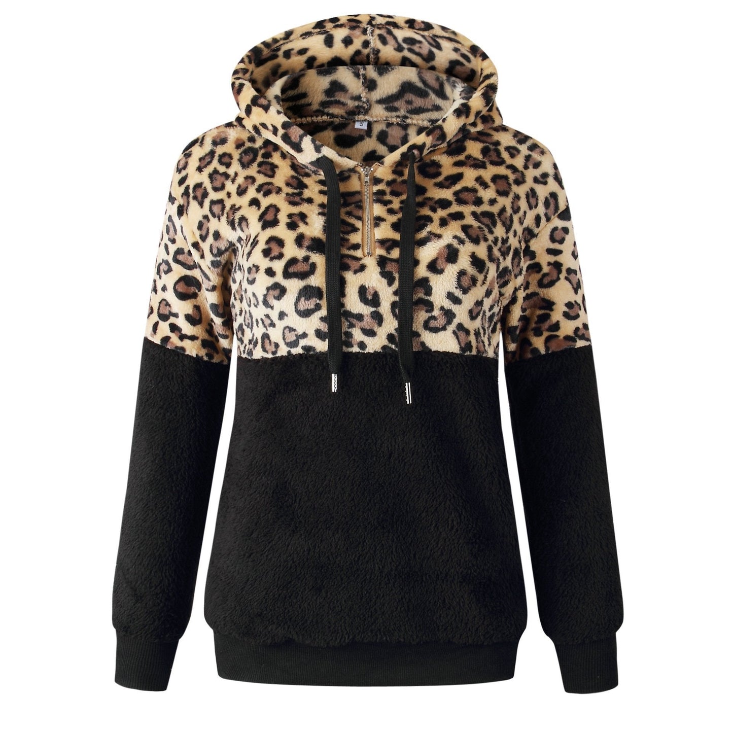 Hoodie chaud femme – Pull douillet motif léopard tendance printemps