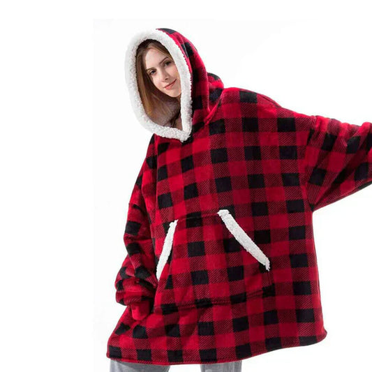 Couverture à capuche douce – Plaid chaud et confortable pour cocooning