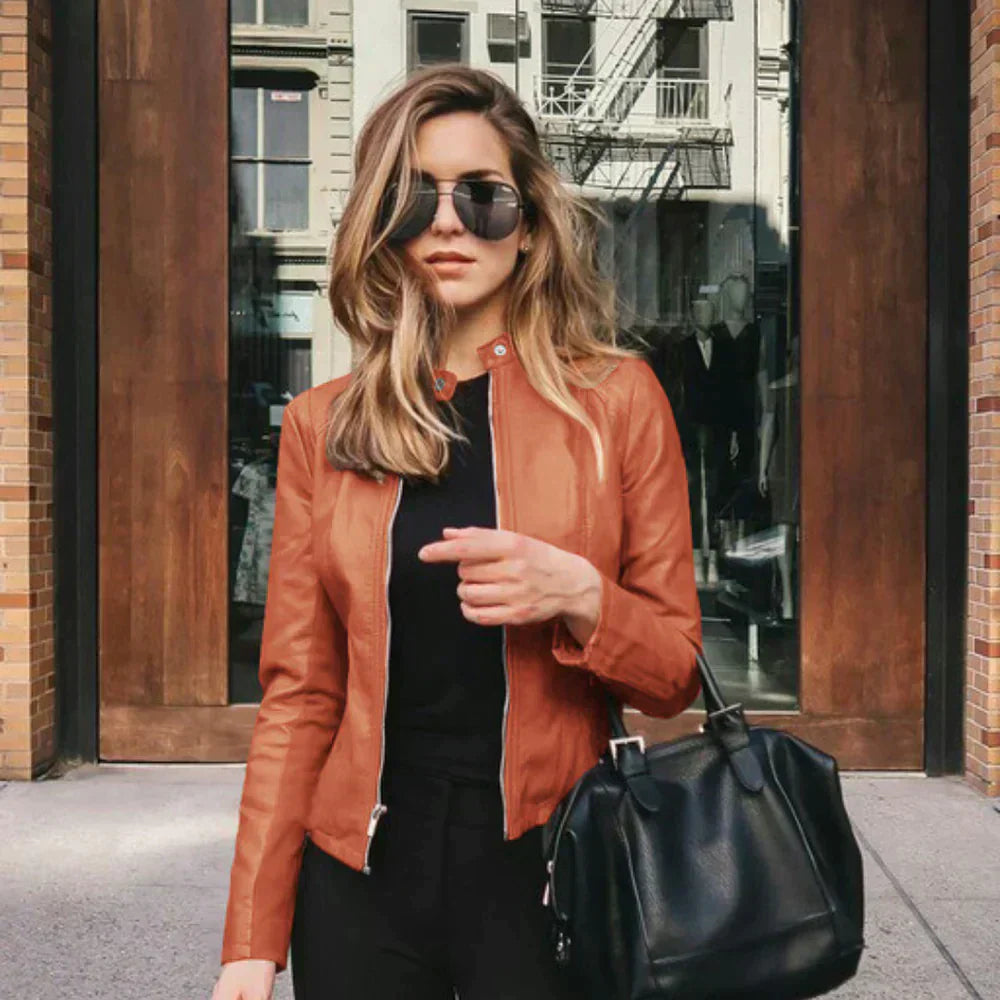 Veste en cuir colorée femme – Veste stylée et tendance pour toutes occasions