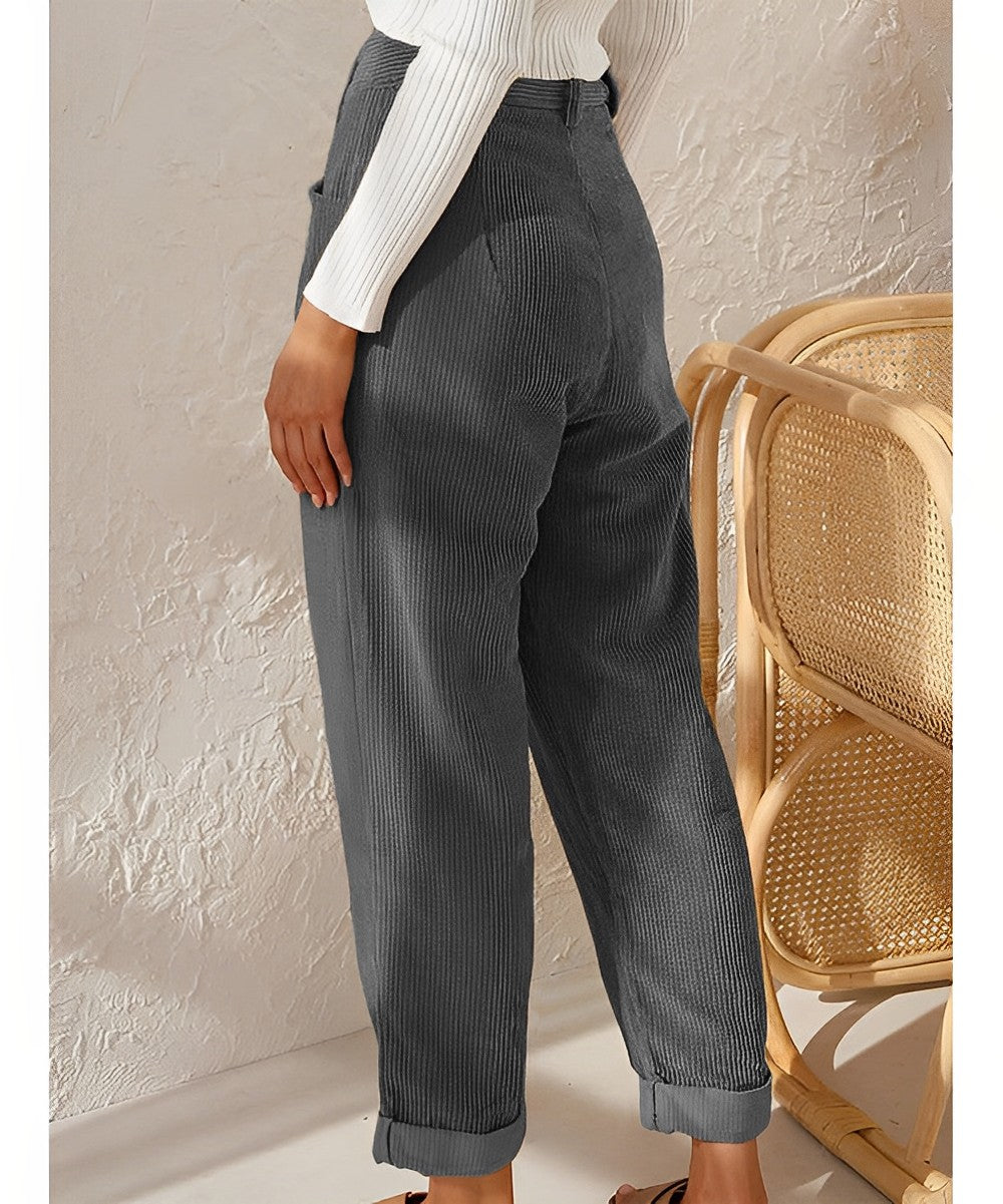 Pantalon velours femme – Pantalon tendance chic et confortable